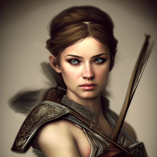 Alluring highly detailed matte portrait of beautiful female archer wearing Assassin Creed armor in the style of Stefan Kostic, 8k,High Definition,Highly Detailed,Intricate,Half Body,Realistic,Sharp Focus,Fantasy,Elegant