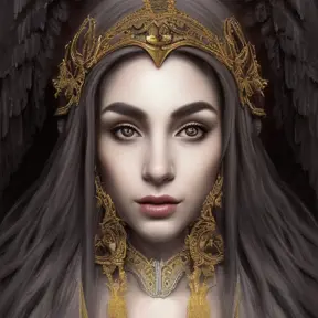 Alluring highly detailed matte portrait of a beautiful high priestess in the style of Stefan Kostic, 8k,High Definition,Highly Detailed,Intricate,Half Body,Realistic,Sharp Focus,Fantasy,Elegant
