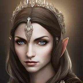 Alluring highly detailed matte portrait of a beautiful half elf queen in the style of Stefan Kostic, 8k,High Definition,Highly Detailed,Intricate,Half Body,Realistic,Sharp Focus,Fantasy,Elegant