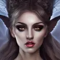 Alluring highly detailed matte portrait of a beautiful winged succubus in the style of Stefan Kostic, 8k,High Definition,Highly Detailed,Intricate,Half Body,Realistic,Sharp Focus,Fantasy,Elegant