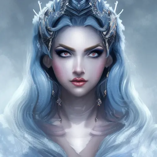 Alluring highly detailed matte portrait of a beautiful ice sorceress in the style of Stefan Kostic, 8k,High Definition,Highly Detailed,Intricate,Half Body,Realistic,Sharp Focus,Fantasy,Elegant
