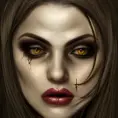 Alluring highly detailed matte portrait of a beautiful vampire in the style of Stefan Kostic, 8k,High Definition,Highly Detailed,Intricate,Half Body,Realistic,Sharp Focus,Fantasy,Elegant
