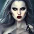 Alluring highly detailed matte portrait of a beautiful vampire in the style of Stefan Kostic, 8k,High Definition,Highly Detailed,Intricate,Half Body,Realistic,Sharp Focus,Fantasy,Elegant