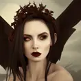 Alluring highly detailed matte portrait of a beautiful winged vampire in the style of Stefan Kostic, 8k,High Definition,Highly Detailed,Intricate,Half Body,Realistic,Sharp Focus,Fantasy,Elegant