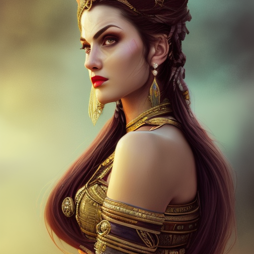 Alluring highly detailed matte portrait of a beautiful badass godess in the style of Stefan Kostic, 8k,High Definition,Highly Detailed,Intricate,Half Body,Realistic,Sharp Focus,Fantasy,Elegant