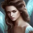 Alluring highly detailed matte portrait of a beautiful angel with shimmering hair in the style of Stefan Kostic, 8k,High Definition,Highly Detailed,Intricate,Half Body,Realistic,Sharp Focus,Fantasy,Elegant