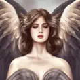 Alluring highly detailed matte portrait of a beautiful winged angel with shimmering hair in the style of Stefan Kostic, 8k,High Definition,Highly Detailed,Intricate,Half Body,Realistic,Sharp Focus,Fantasy,Elegant