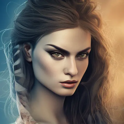 Alluring highly detailed matte portrait of a beautiful Kassandra with shimmering hair in the style of Stefan Kostic, 8k,High Definition,Highly Detailed,Intricate,Half Body,Realistic,Sharp Focus,Fantasy,Elegant