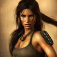 Alluring highly detailed matte portrait of a beautiful Lara Croft with shimmering hair in the style of Stefan Kostic, 8k,High Definition,Highly Detailed,Intricate,Half Body,Realistic,Sharp Focus,Fantasy,Elegant