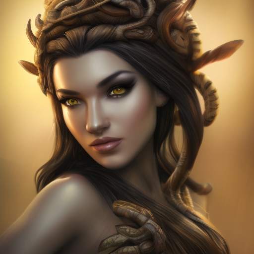 Alluring highly detailed matte portrait of a beautiful Nidalee with shimmering hair in the style of Stefan Kostic, 8k,High Definition,Highly Detailed,Intricate,Half Body,Realistic,Sharp Focus,Fantasy,Elegant