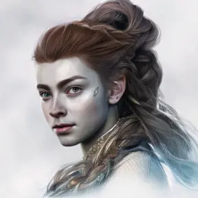 Alluring highly detailed matte portrait of a beautiful Aloy with shimmering hair in the style of Stefan Kostic, 8k,High Definition,Highly Detailed,Intricate,Half Body,Realistic,Sharp Focus,Fantasy,Elegant
