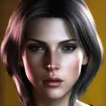 Alluring highly detailed matte portrait of a beautiful Jill Valentine with shimmering hair in the style of Stefan Kostic, 8k,High Definition,Highly Detailed,Intricate,Half Body,Realistic,Sharp Focus,Fantasy,Elegant