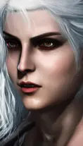 Alluring matte portrait of a menacing Ciri in The Witcher 3 Style, 4k,Highly Detailed,Beautiful,Cinematic Lighting,Sharp Focus,Volumetric Lighting,Closeup Portrait,Concept Art
