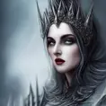 Alluring highly detailed matte portrait of a beautiful caped vampire with a thorny crown in the style of Stefan Kostic, 8k,High Definition,Highly Detailed,Intricate,Half Body,Realistic,Sharp Focus,Fantasy,Elegant
