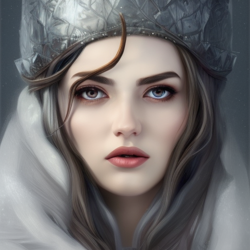 Alluring matte portrait of a beautiful young ice sorceress in the style of Stefan Kostic, 8k,High Definition,Highly Detailed,Intricate,Half Body,Realistic,Sharp Focus,Fantasy,Elegant