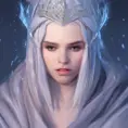 Alluring matte portrait of a beautiful young ice sorceress in the style of Stefan Kostic, 8k,High Definition,Highly Detailed,Intricate,Half Body,Realistic,Sharp Focus,Fantasy,Elegant