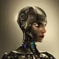 Alluring highly detailed matte portrait of a beautiful Ex-Machina cyborg android in the style of Stefan Kostic, 8k,High Definition,Highly Detailed,Intricate,Half Body,Realistic,Sharp Focus,Fantasy,Elegant