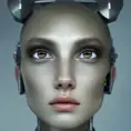 Alluring highly detailed matte portrait of a beautiful cyborg android, 8k,High Definition,Highly Detailed,Intricate,Half Body,Realistic,Sharp Focus,Fantasy,Elegant