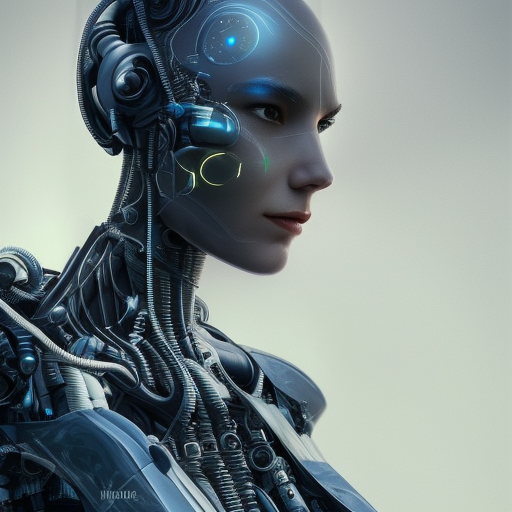 Alluring highly detailed matte portrait of a beautiful sci-fi cyborg android in the style of Stefan Kostic, 8k,High Definition,Highly Detailed,Half Body,Realistic,Sharp Focus,Volumetric Lighting