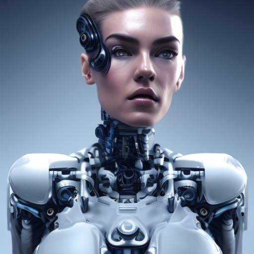 Alluring highly detailed matte portrait of a beautiful sci-fi cyborg android in the style of Stefan Kostic, 8k,High Definition,Highly Detailed,Half Body,Realistic,Sharp Focus,Volumetric Lighting
