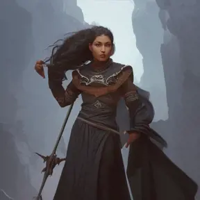 Matte portrait of an Eldern Ring black caped female druid in an epic volcanic background in the style of Stefan Kostic, 8k,Highly Detailed,Intricate,Artstation,Illustration,Sharp Focus,Smooth,Unreal Engine,Volumetric Lighting,Concept Art, by Stanley Artgerm Lau,by Alphonse Mucha,by Greg Rutkowski
