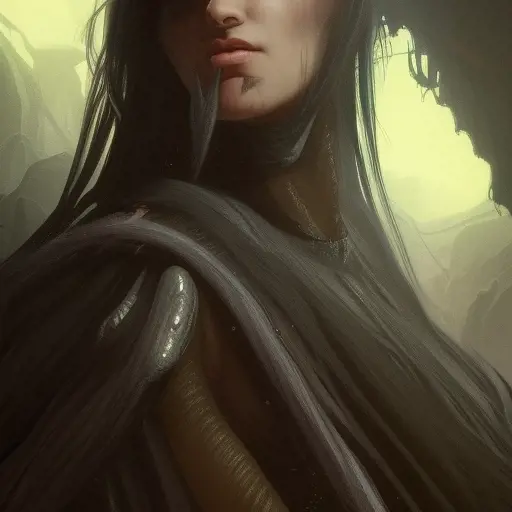 Matte portrait of an Elden Ring black caped female wraith inside an epic cave in the style of Stefan Kostic, 8k,Highly Detailed,Intricate,Artstation,Illustration,Sharp Focus,Smooth,Unreal Engine,Volumetric Lighting,Concept Art, by Stanley Artgerm Lau,by Alphonse Mucha,by Greg Rutkowski