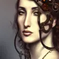 Steampunk portrait of Monica Bellucci, Highly Detailed,Intricate,Artstation,Beautiful,Digital Painting,Sharp Focus,Concept Art,Elegant
