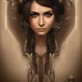 Steampunk portrait of Nina Dobrev, Highly Detailed,Intricate,Artstation,Beautiful,Digital Painting,Sharp Focus,Concept Art,Elegant