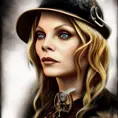 Steampunk portrait of a young Michelle Pfeiffer, Highly Detailed,Intricate,Artstation,Beautiful,Digital Painting,Sharp Focus,Concept Art,Elegant