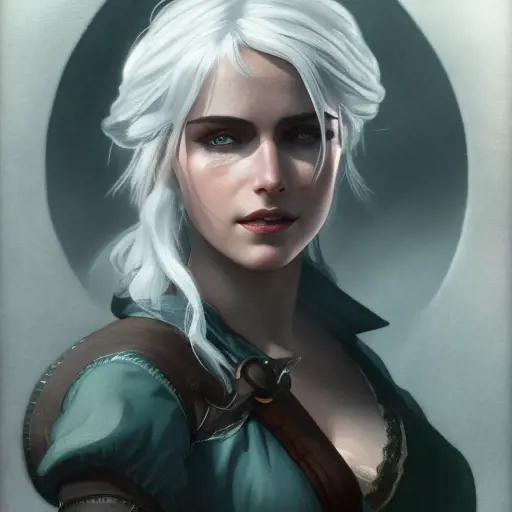 Matte portrait of Ciri from The Witcher 3 with colored tattoos, 8k, Highly Detailed, Powerful, Artstation, Digital Painting, Photo Realistic, Sharp Focus, Grayscale, Volumetric Lighting, Concept Art, Magical, Alluring by Stanley Artgerm Lau, Alphonse Mucha, Greg Rutkowski