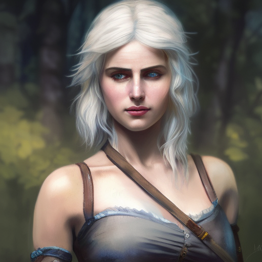 Matte portrait of Ciri from The Witcher 3 with colored tattoos, 4k, Highly Detailed, Powerful, Artstation, Digital Painting, Photo Realistic, Sharp Focus, Grayscale, Volumetric Lighting, Concept Art, Magical, Alluring by Stanley Artgerm Lau, Alphonse Mucha, Greg Rutkowski