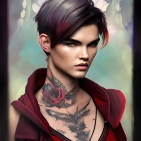 Matte portrait of Ruby Rose with colored tattoos, 4k, Highly Detailed, Powerful, Artstation, Digital Painting, Photo Realistic, Sharp Focus, Grayscale, Volumetric Lighting, Concept Art, Magical, Alluring by Stanley Artgerm Lau, Alphonse Mucha, Greg Rutkowski