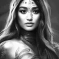 Shay Mitchell, colorful painting on grey scale face, powerful, magic, thunders, dramatic lighting, intricate tattoos, wild, highly detailed, digital painting, artstation, concept art, smooth, sharp focus, illustration, art by artgerm and greg rutkowski and alphonse mucha, footage, 4k, Hyper Detailed