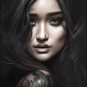 Shay Mitchell, colorful painting on grey scale face, powerful, magic, thunders, dramatic lighting, intricate tattoos, wild, highly detailed, digital painting, artstation, concept art, smooth, sharp focus, illustration, art by artgerm and greg rutkowski and alphonse mucha, footage, 4k, Hyper Detailed