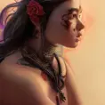 Aubrey Anderson-Emmons, colorful painting on grey scale face, powerful, magic, thunders, dramatic lighting, intricate tattoos, wild, highly detailed, digital painting, artstation, concept art, smooth, sharp focus, illustration, art by artgerm and greg rutkowski and alphonse mucha, footage, 4k, Hyper Detailed