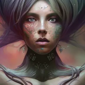 Jessica Williams, colorful painting on grey scale face, powerful, magic, thunders, dramatic lighting, intricate tattoos, wild, highly detailed, digital painting, artstation, concept art, smooth, sharp focus, illustration, art by artgerm and greg rutkowski and alphonse mucha, footage, 4k, Hyper Detailed