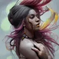 Jessica Williams, colorful painting on grey scale face, powerful, magic, thunders, dramatic lighting, intricate tattoos, wild, highly detailed, digital painting, artstation, concept art, smooth, sharp focus, illustration, art by artgerm and greg rutkowski and alphonse mucha, footage, 4k, Hyper Detailed