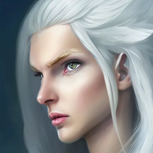 Alluring highly detailed matte portrait of a beautiful white haired paladin girl in the style of Stefan Kostic, 8k, High Definition, Highly Detailed, Intricate, Half Body, Realistic, Sharp Focus, Fantasy, Elegant
