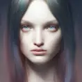 Portrait of a beautiful young woman, symmetrical face and shimmering hair, 8k, Highly Detailed, Intricate, Artstation, Matte Painting, Sharp Focus, Volumetric Lighting, Concept Art by Stanley Artgerm Lau, Greg Rutkowski