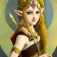 Alluring matte portrait of a beautiful Princess Zelda, 8k, Highly Detailed, Intricate, Half Body, Realistic, Sharp Focus, Volumetric Lighting, Fantasy, Elegant by Alphonse Mucha