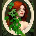 Alluring matte portrait of a beautiful poison ivy, 8k, Highly Detailed, Intricate, Half Body, Realistic, Sharp Focus, Volumetric Lighting, Fantasy, Elegant by Alphonse Mucha