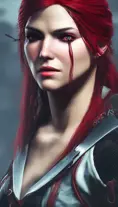 Female rouge assassin in The Witcher 3 Style, 4k, Highly Detailed, Beautiful, Sharp Focus, Volumetric Lighting, Closeup Portrait, Concept Art
