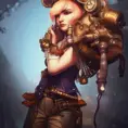 Steampunk portrait of Annie from League of Legends, Highly Detailed, Intricate, Artstation, Beautiful, Digital Painting, Sharp Focus, Concept Art, Elegant