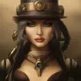 Steampunk portrait of Ashe from League of Legends, Highly Detailed, Intricate, Artstation, Beautiful, Digital Painting, Sharp Focus, Concept Art, Elegant