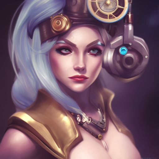 Steampunk portrait of Camille from League of Legends, Highly Detailed, Intricate, Artstation, Beautiful, Digital Painting, Sharp Focus, Concept Art, Elegant