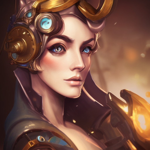 Steampunk portrait of Camille from League of Legends, Highly Detailed, Intricate, Artstation, Beautiful, Digital Painting, Sharp Focus, Concept Art, Elegant