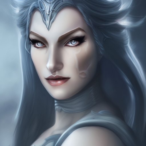 Matte portrait of Diana from League of Legends in dark Elden Ring style, 8k, High Definition, Highly Detailed, Intricate, Half Body, Realistic, Sharp Focus, Fantasy, Elegant