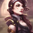 Steampunk portrait of Elise from League of Legends, Highly Detailed, Intricate, Artstation, Beautiful, Digital Painting, Sharp Focus, Concept Art, Elegant