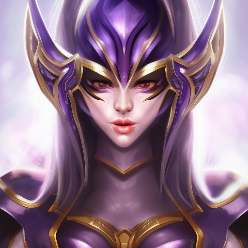 Matte portrait of Kai'sa from League of Legends in Elden Ring style, 8k, High Definition, Highly Detailed, Intricate, Half Body, Realistic, Sharp Focus, Fantasy, Elegant