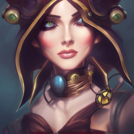 Steampunk portrait of Fiora from League of Legends, Highly Detailed, Intricate, Artstation, Beautiful, Digital Painting, Sharp Focus, Concept Art, Elegant